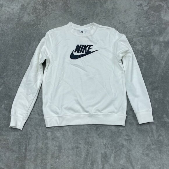 Nike Womens White Sweatshirt Logo Crewneck Small *flaw* d0973 - Picture 1 of 9